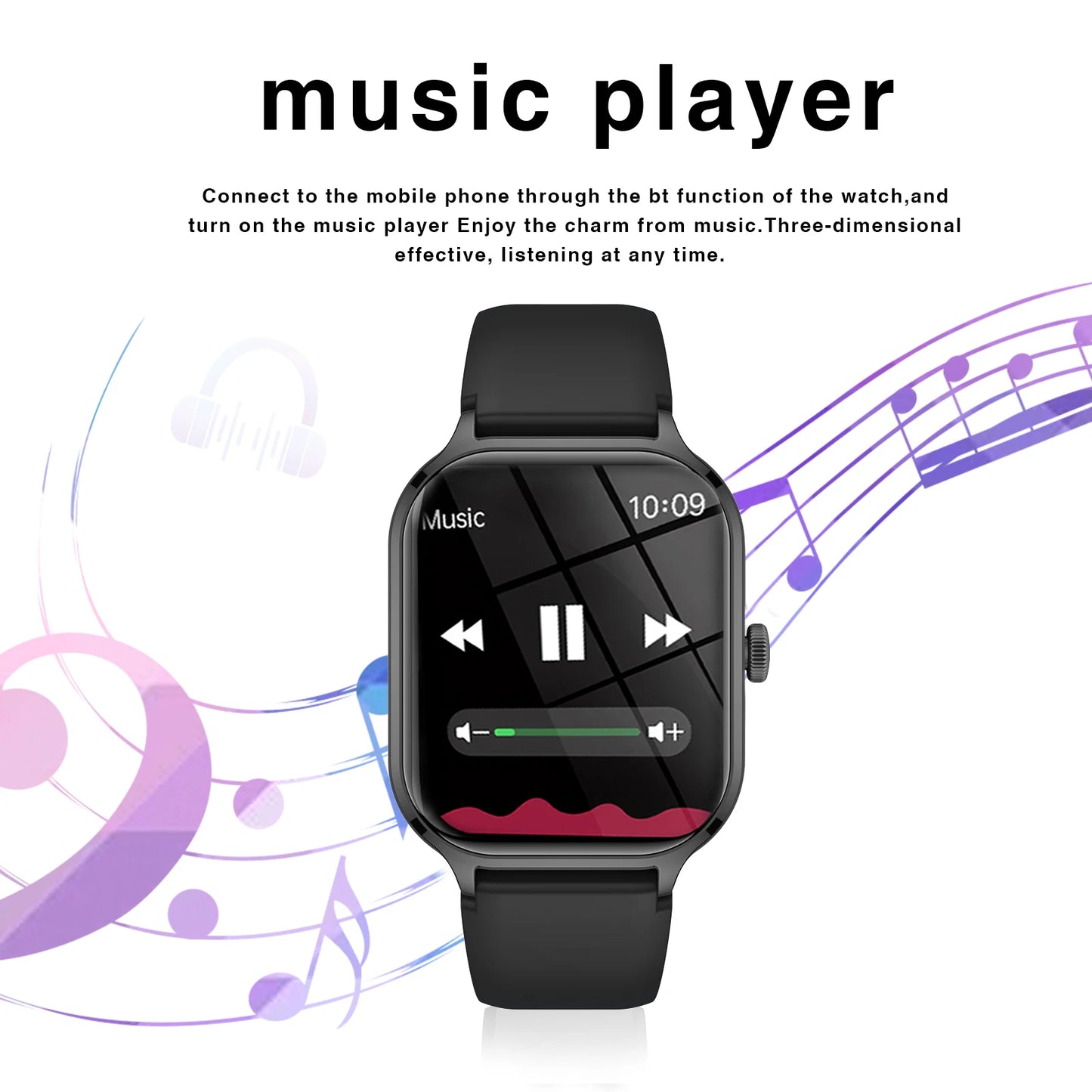 2025 Smart Watch, Wireless Dialing, Multiple Sport Modes, Various App Notifications, iPhone/Android