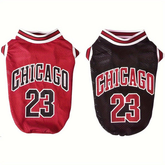 Set of 2 Dog Basketball Jerseys Boys Girls Pet Tank Tops Clothes Puppy Shirts Clothes Cute Clothes Summer Fashion Dog T-Shirts Women's Suitable for Large Dogs, Medium and Small Chihuahuas, Yorkshire Terriers