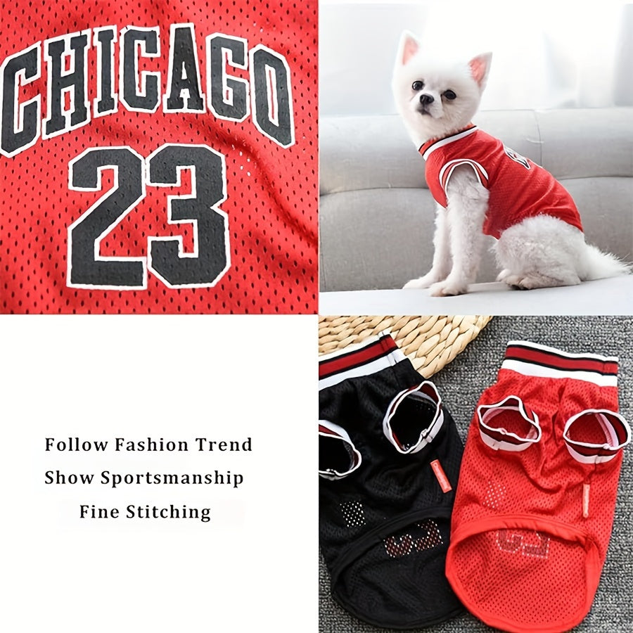 Set of 2 Dog Basketball Jerseys Boys Girls Pet Tank Tops Clothes Puppy Shirts Clothes Cute Clothes Summer Fashion Dog T-Shirts Women's Suitable for Large Dogs, Medium and Small Chihuahuas, Yorkshire Terriers